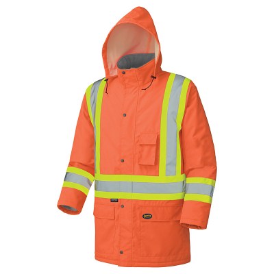 Manteau Pioneer isole haute visibilite 100 impermeable , 5030 , orange