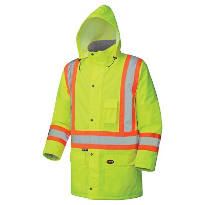 Manteau Pioneer isole haute visibilite 100 impermeable , 5031 , jaune