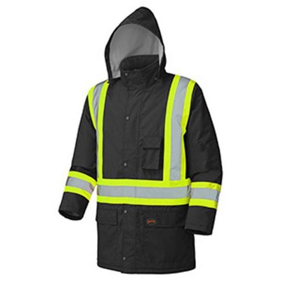 Manteau Pioneer isole haute visibilite 100 impermeable , 5031bk , noir