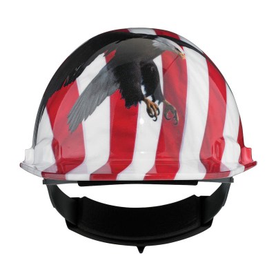 Casque de sécurité Dynamic DOM Motif Aigle et Drapeau USA , avant