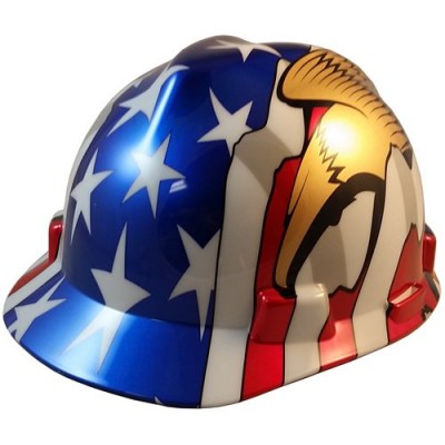 Casque de sécurité MSA Drapeau USA et Aigle , 10052947