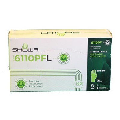 Gant en nitrile 100% Biodégradable Showa 6110pf